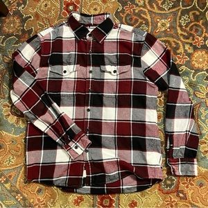 American Eagle Flannel Plaid Red/Black/White Medium